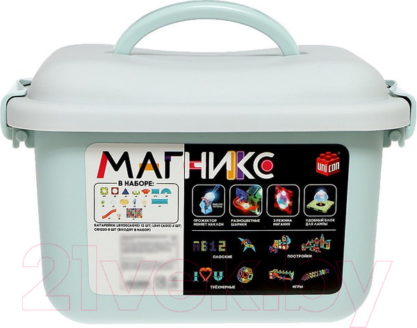 Изображение товара Конструктор магнитный Unicon Магникс / 9444944 (110эл)