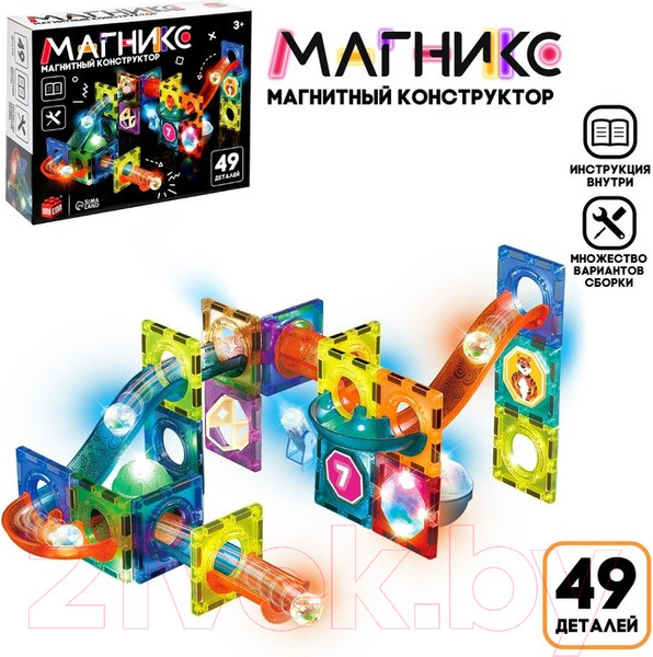 Изображение товара Конструктор магнитный Unicon Магникс / 9444940 (49эл)