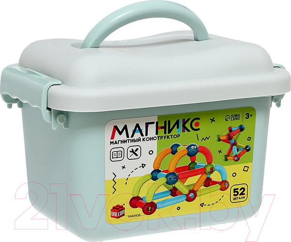 Изображение товара Конструктор магнитный Unicon Магникс / 9444936 (52эл)