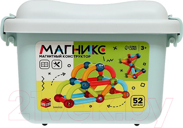 Изображение товара Конструктор магнитный Unicon Магникс / 9444936 (52эл)