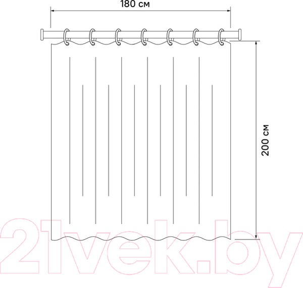 Изображение товара Шторка-занавеска для ванны IDDIS BF01P18i11