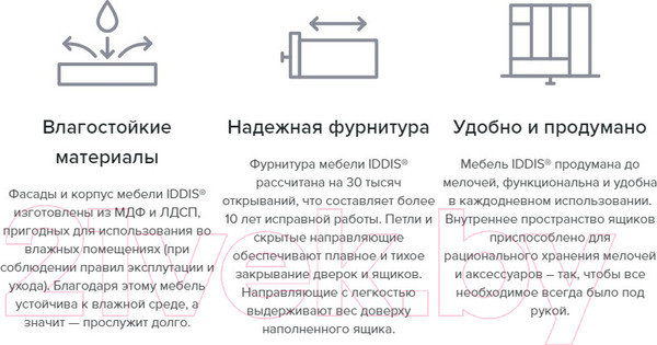 Изображение товара Тумба под умывальник IDDIS Edifice EDI10D0i95