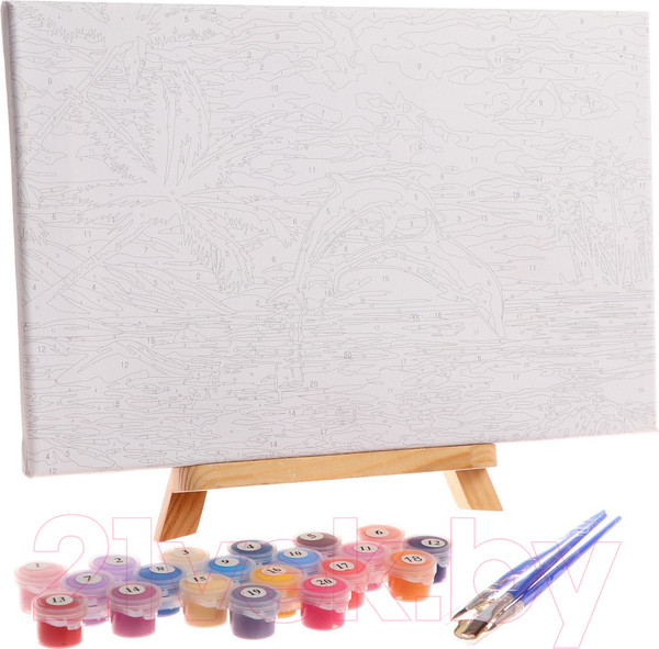 Изображение товара Картина по номерам Школа талантов Игра дельфинов / 5222625