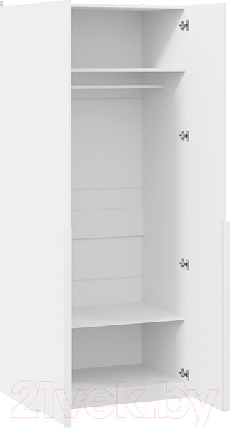 Изображение товара Шкаф ТриЯ Порто СМ-393.07.003 с 2 глухими дверями (белый жемчуг/белый софт)