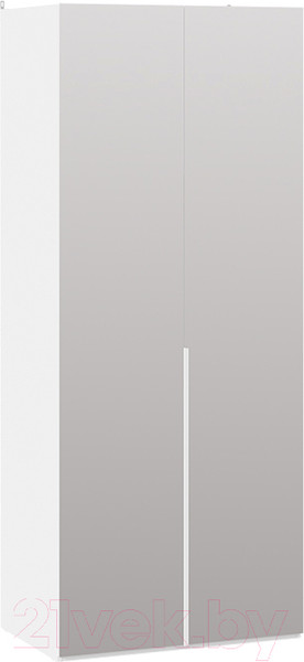 Изображение товара Шкаф ТриЯ Порто СМ-393.07.004 с 2 зеркальными дверями (белый жемчуг/белый жемчуг)