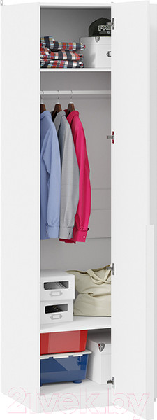 Изображение товара Шкаф ТриЯ Порто СМ-393.07.006 с 1 глухой дверью (белый жемчуг/белый софт)