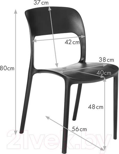 Изображение товара Стул Mio Tesoro Клео SC-130 (черный)