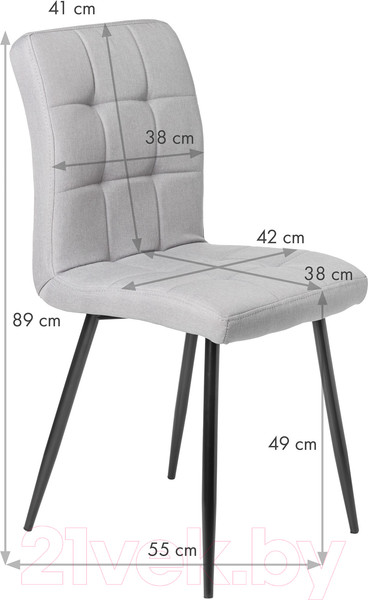 Изображение товара Стул Mio Tesoro Вивьен DC-140C (серый/хром)