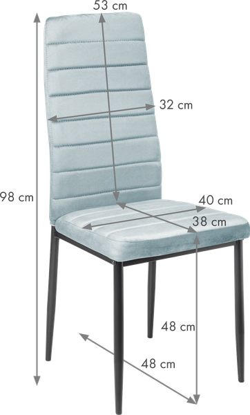 Изображение товара Стул Mio Tesoro Джия DC-060KD (светло-серый/черный)