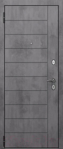 Изображение товара Входная дверь Mastino H1 Home Eco PP 96x205 (левая, черный муар металлик/бетон темный/бьянко ларче)