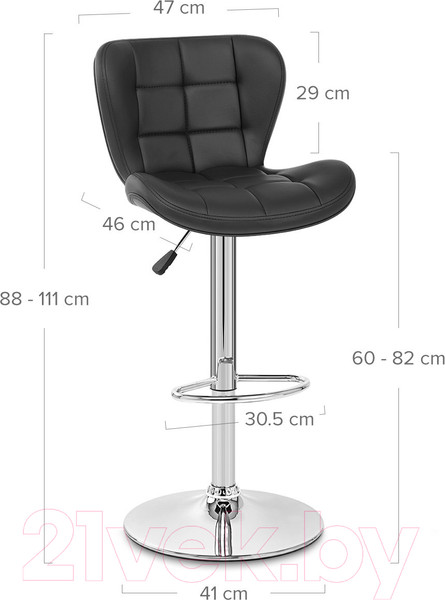 Изображение товара Стул барный Mio Tesoro Брумис BS-040 (черный)