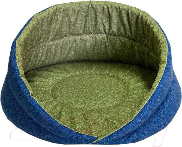 Изображение товара Лежанка для животных Homepet №1 83137 (45x45x27см, зеленый/синий)