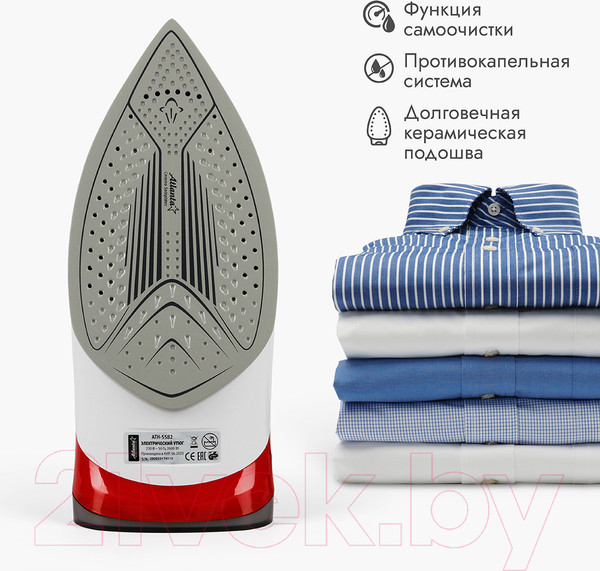 Изображение товара Утюг Atlanta ATH-5582 (красный)