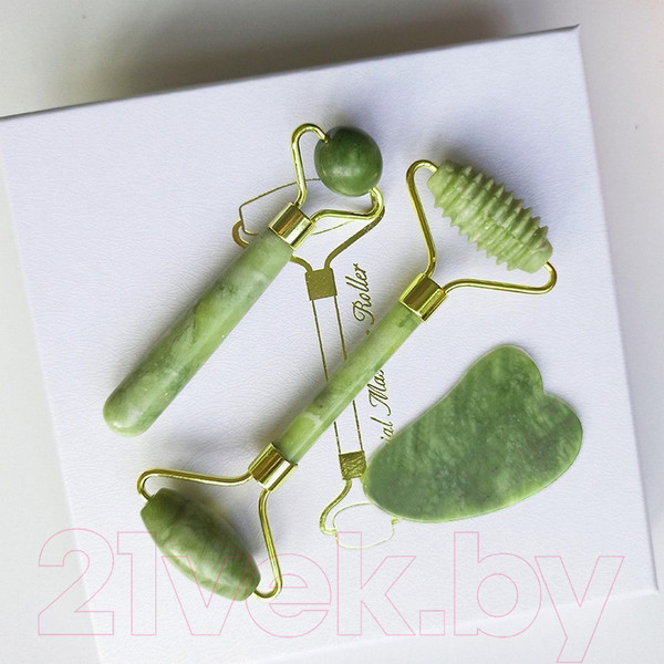 Изображение товара Массажный набор для лица Nail Art Нефрит (3пр, зеленый)