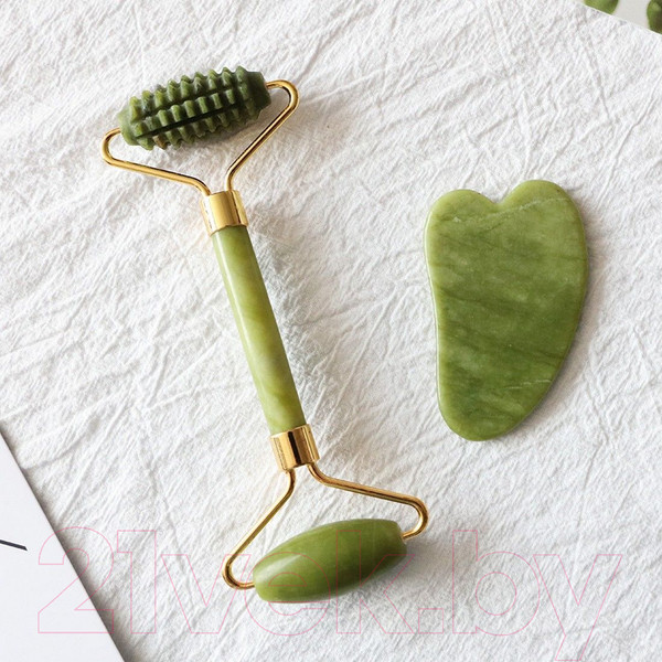 Изображение товара Массажный набор для лица Nail Art Нефрит (3пр, зеленый)