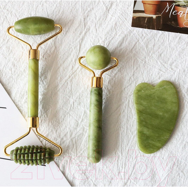 Изображение товара Массажный набор для лица Nail Art Нефрит (3пр, зеленый)