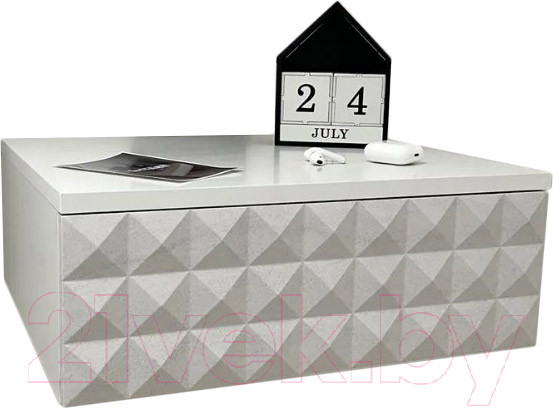 Изображение товара Прикроватная тумба Shtabe Simple 7000 эко (травертин/белый)