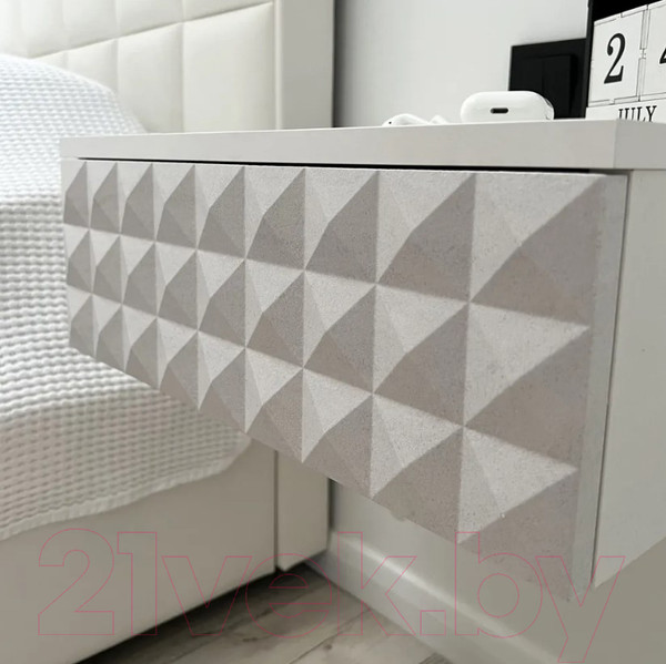 Изображение товара Прикроватная тумба Shtabe Simple 7000 эко (травертин/белый)