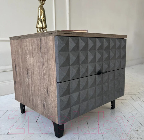 Изображение товара Консольный столик Shtabe Simple 7003 эко (графит/дуб веллингтон/черный)