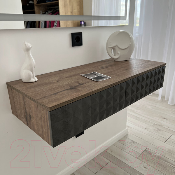 Изображение товара Тумба Shtabe Simple 7010 эко (графит/дуб веллингтон)
