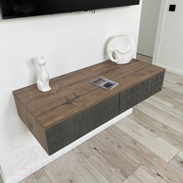 Изображение товара Тумба Shtabe Simple 7010 эко (графит/дуб веллингтон)