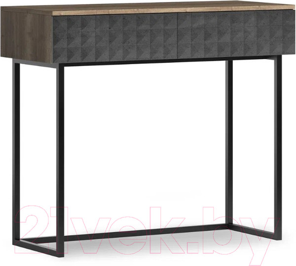 Изображение товара Консольный столик Shtabe Simple 7011 эко (графит/дуб веллингтон/черный)