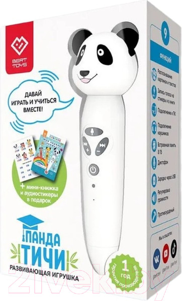 Изображение товара Развивающая игрушка BertToys Панда Тичи / 4630017947362 (белый)