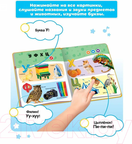 Изображение товара Музыкальная книга BertToys Нажималка Русский алфавит FD143
