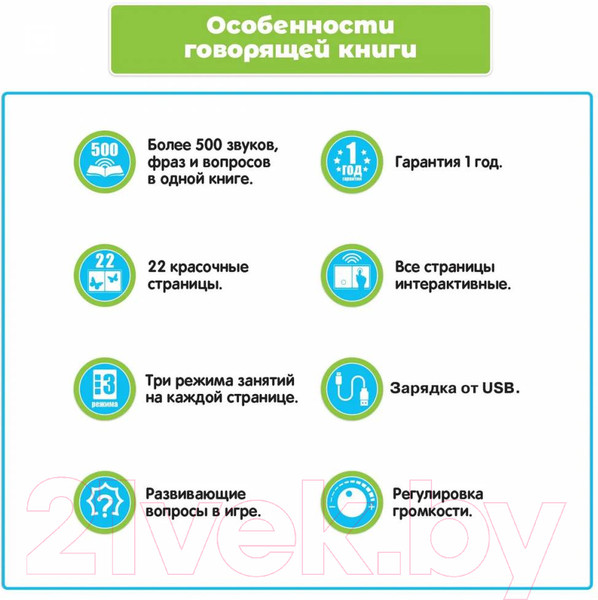 Изображение товара Музыкальная книга BertToys Нажималка Русский алфавит FD143