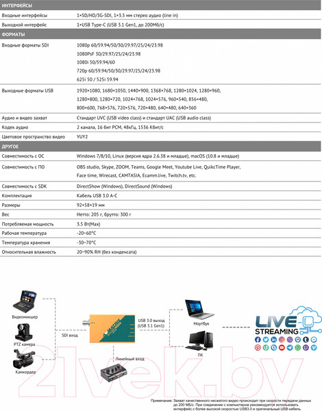 Изображение товара Устройство видеозахвата Avmatrix UC1118 / 29992