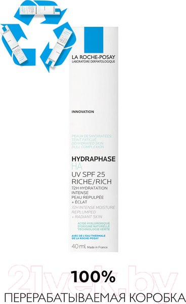 Изображение товара Крем для лица La Roche-Posay Hydraphase HA Увлажняющий SPF 25 (40мл)