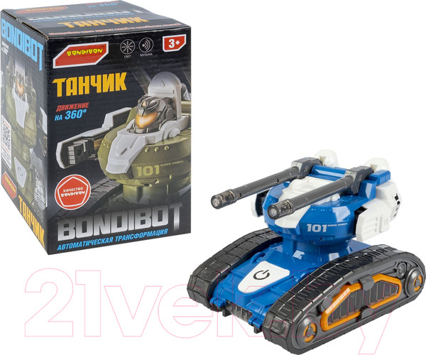 Изображение товара Игрушка-трансформер Bondibon Bondibot Танчик / ВВ6258