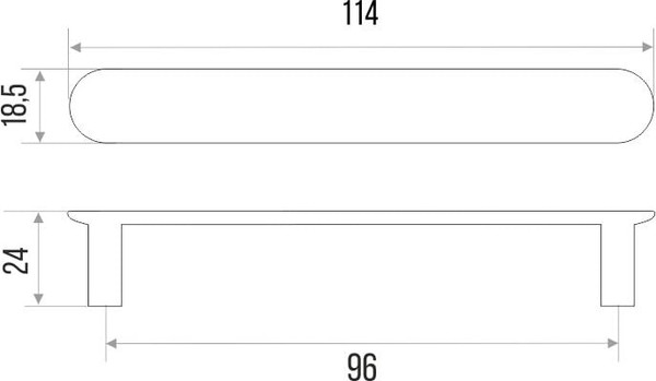 Изображение товара Ручка для мебели Trodos DMZ-22650 96 сплав ЦАМ (белый матовый)