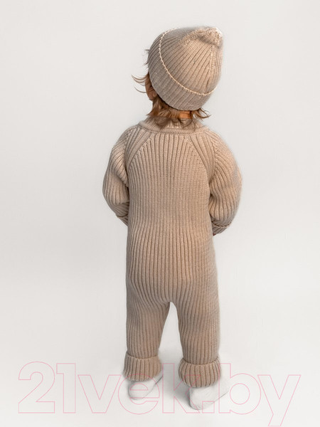 Изображение товара Комбинезон для малышей Amarobaby Pure Love Tot / AB-OD22-PLT501/03-80 (бежевый, р. 80)