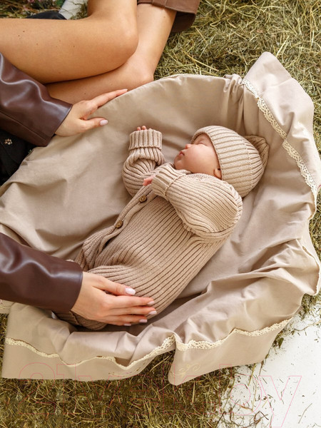 Изображение товара Комбинезон для малышей Amarobaby Pure Love Tot / AB-OD22-PLT501/03-80 (бежевый, р. 80)