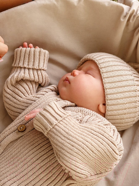 Изображение товара Комбинезон для малышей Amarobaby Pure Love Tot / AB-OD22-PLT501/03-80 (бежевый, р. 80)