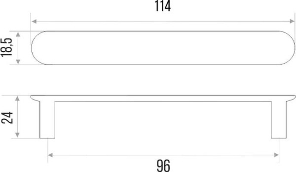 Изображение товара Ручка для мебели Trodos DMZ-22650 96 сплав ЦАМ (хром матовый)