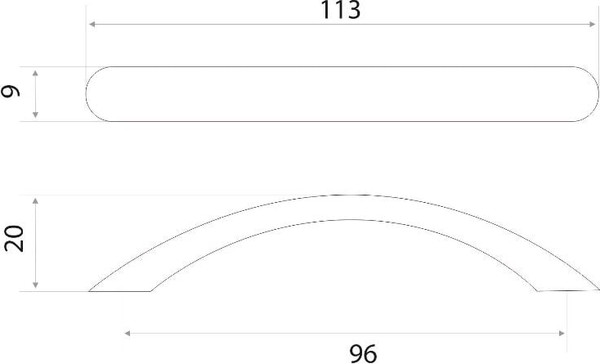 Изображение товара Ручка для мебели Trodos ZY-19 96мм сплав ЦАМ 32г (никель)