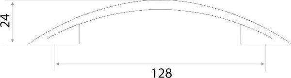 Изображение товара Ручка для мебели Trodos ZY-7C Бабочка 128мм сплав ЦАМ 45г (никель)