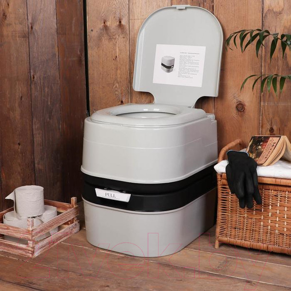 Изображение товара Портативный биотуалет Толик 24л (с индикатором)