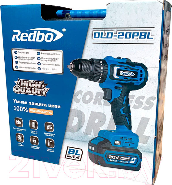 Изображение товара Аккумуляторная дрель-шуруповерт Redbo OLD-20PBL