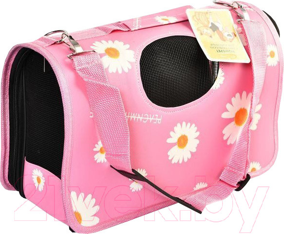 Изображение товара Сумка для животных Homepet Ромашки 81305 (37x19x23см, розовый)