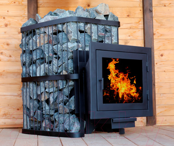 Изображение товара Печь-каменка КомфортПром Чугун Панорама Закрытая Каменка 112211763