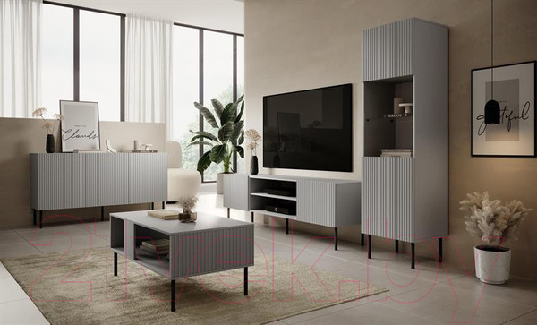 Изображение товара Тумба Halmar Asensio KM-1 (светло-серый/черный)