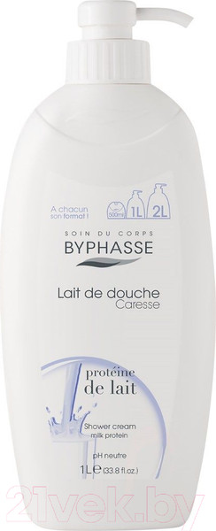 Изображение товара Гель для душа Byphasse Caresse Молочные протеины (1л)