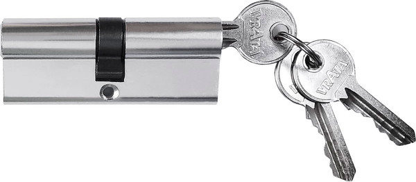 Изображение товара Цилиндровый механизм замка Vrata ЦМ 70 35/35 (алюминий 3 ключа, хром)