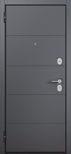 Изображение товара Входная дверь Mastino F2 Family Eco PP черный муар металлик/оскуро/белый ларче (86x205, левая)