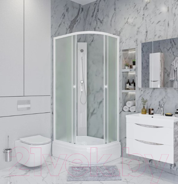 Изображение товара Душевая кабина Niagara Promo P90/80/26L/MT/BK 90x80x195