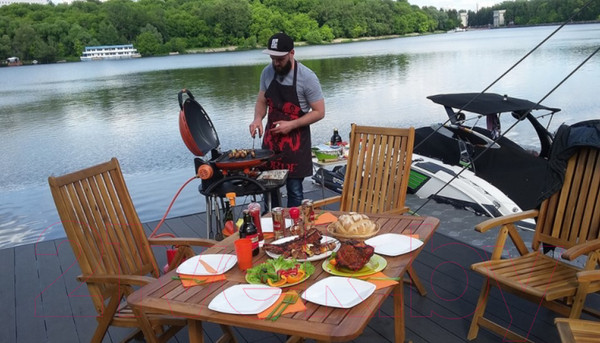 Изображение товара Газовый гриль O-GRILL 800T (синий)