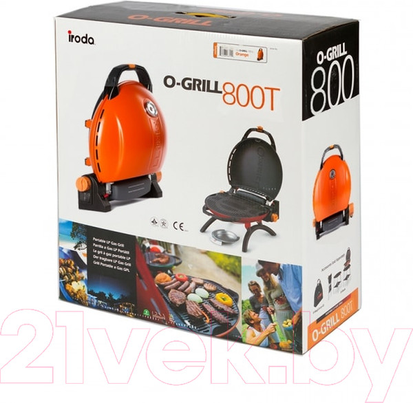 Изображение товара Газовый гриль O-GRILL 800T (синий)